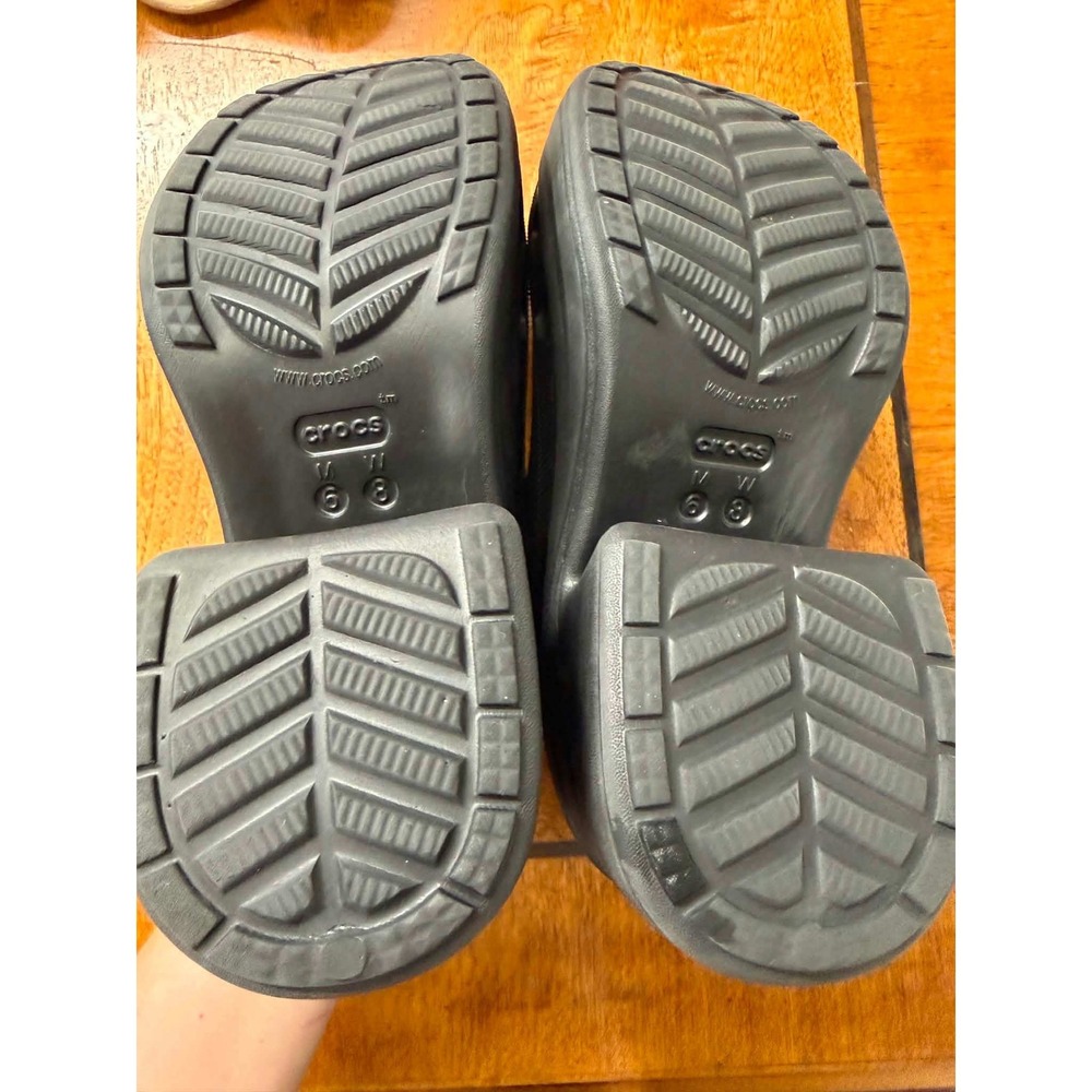 Crocs Siren Clog Black Platform Block Heel Mules Womens Size 8 208545-001 - Picture 5 of 9